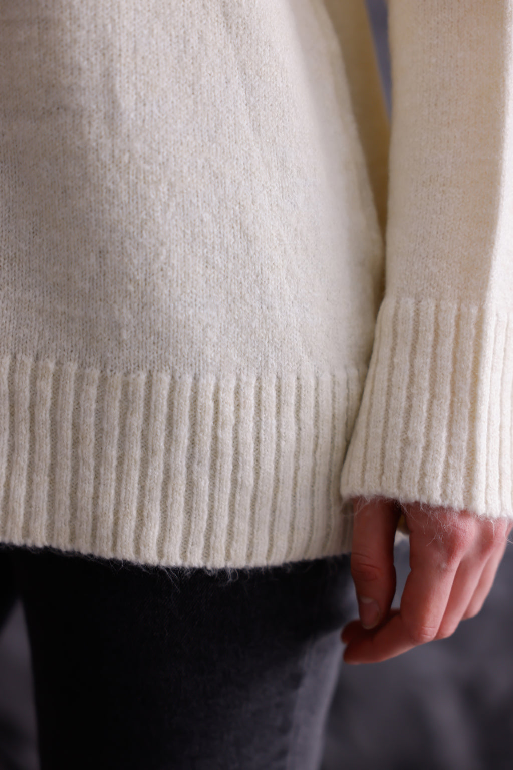 Bisiklet Yaka Oversize Basic Triko Kazak