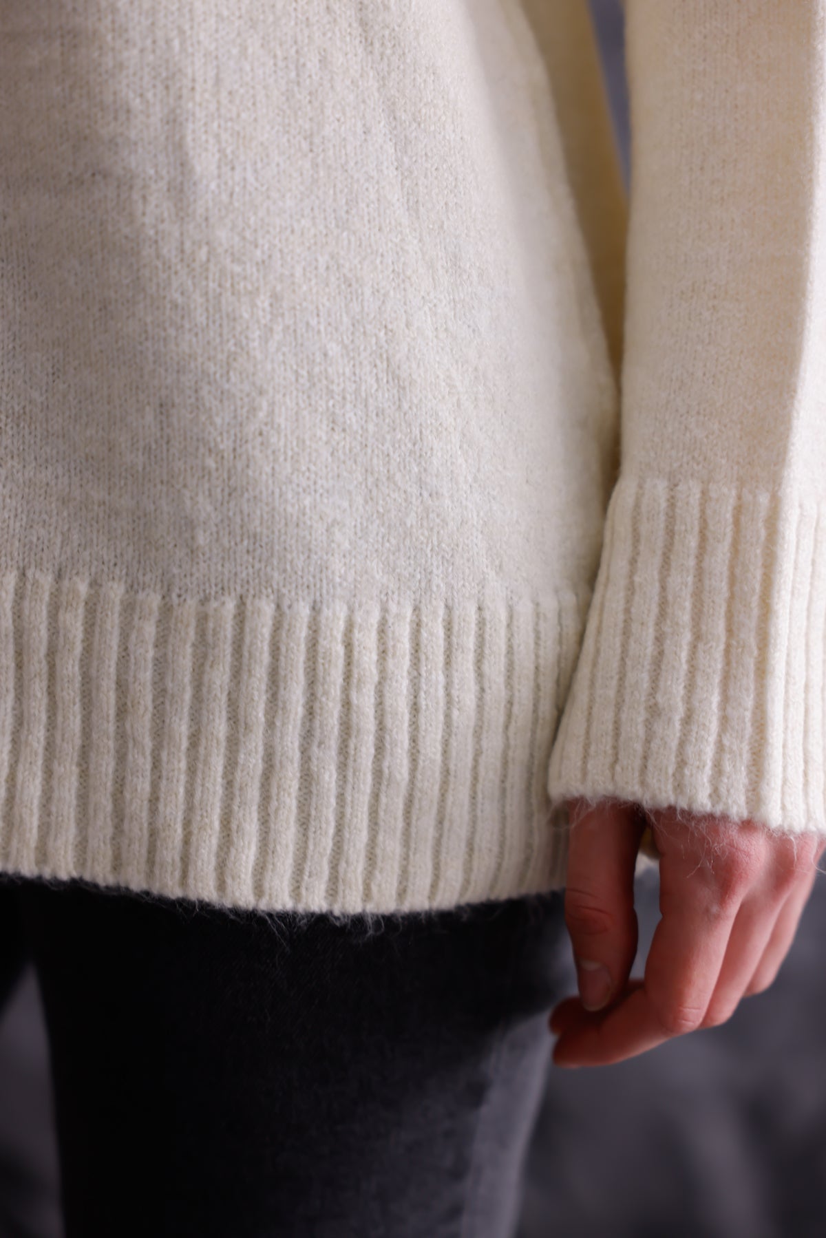 Bisiklet Yaka Oversize Basic Triko Kazak