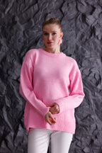 Bisiklet Yaka Oversize Basic Triko Kazak