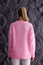 Bisiklet Yaka Oversize Basic Triko Kazak