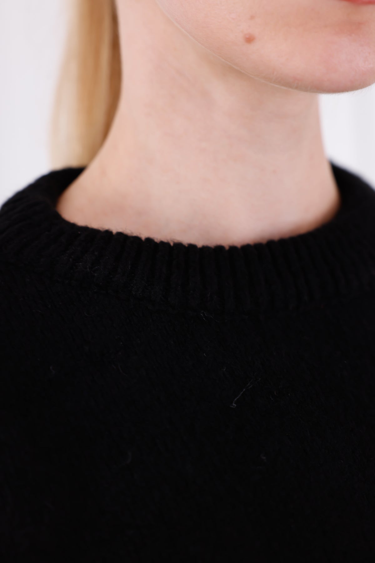 Bisiklet Yaka Oversize Basic Triko Kazak